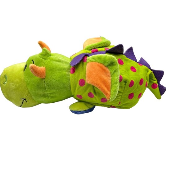 Flip A Zoo 2 in 1 Dragon Unicorn Plush Stuffed Animal Persephone Imogen Green Wh - Picture 4 of 16